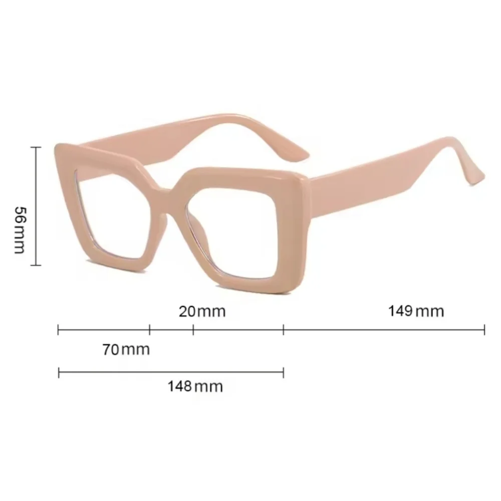 NEW Pink Oversize Fashion Glasses - Picture 6 of 9